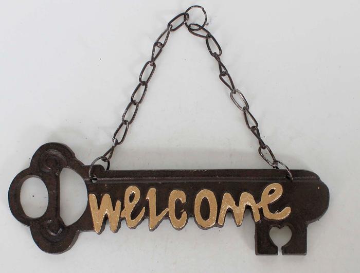 Cast Iron Welcome Sign AI06058