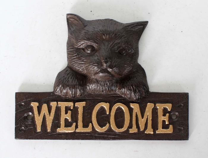 Cast Iron Welcome Sign AI14481