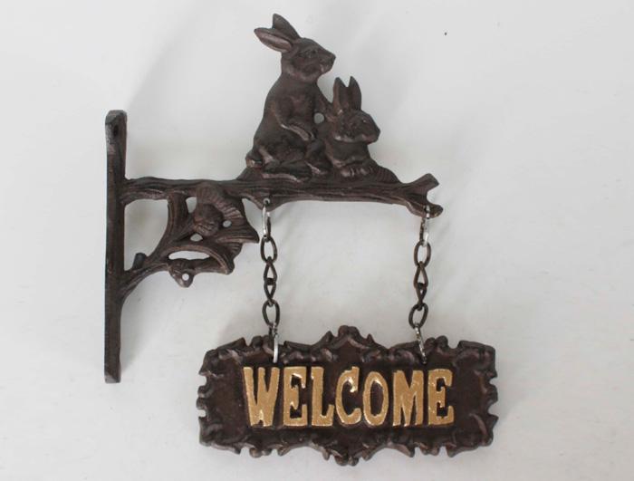 Rabbit Welcome Sign