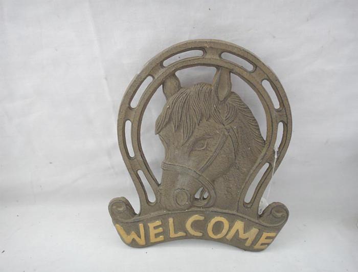 Cast Iron Horse Welcome Wall Decor