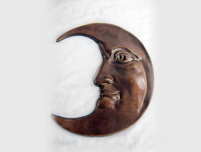 Cast Iron Half Moon Wall Decor